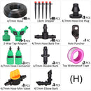 Sistema de riego por goteo con manguera de 1/4 ", Kit de aspersor de 8 orificios ajustable de 360 ​​grados, riego de jardín, inserción de microgotero de flujo de tierra