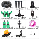 Sistema de riego por goteo con manguera de 1/4 ", Kit de aspersor de 8 orificios ajustable de 360 ​​grados, riego de jardín, inserción de microgotero de flujo de tierra