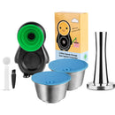Nachfüllbare EDELSTAHL Metall wiederverwendbare Dolce Gusto Kapsel Silikonhülle Dolci Gusto Kaffeemaschine Kaffeelöffel mit Clip