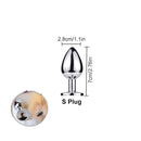 Abnehmbarer Analplug Echter Fuchsschwanz Smooth Touch Metall Butt Plug Schwanz Erotik BDSM Sexspielzeug für Frau Paare Erotikspiele Sexshop