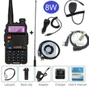 Baofeng UV-5R 8W Walkie Talkie portátil CB Ham Radio Amateur 10KM UHF VHF escáner Radio FM transceptor UV5R UV 5R para caza
