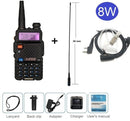 Baofeng UV-5R 8W Walkie Talkie portátil CB Ham Radio Amateur 10KM UHF VHF escáner Radio FM transceptor UV5R UV 5R para caza