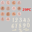 Hölzerner Baby-Monats-Meilenstein-Karte Neugeborener Geburts-Monat-Geburtstags-Meilenstein-hölzerner Beißring-Baby-Kind-Fotografie-Requisiten-Spielzeug