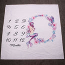 Neugeborenes Baby Meilenstein Decken Fotografie Decke Blumendruck Weiche Decke DIY Säuglingsfotografie Requisiten