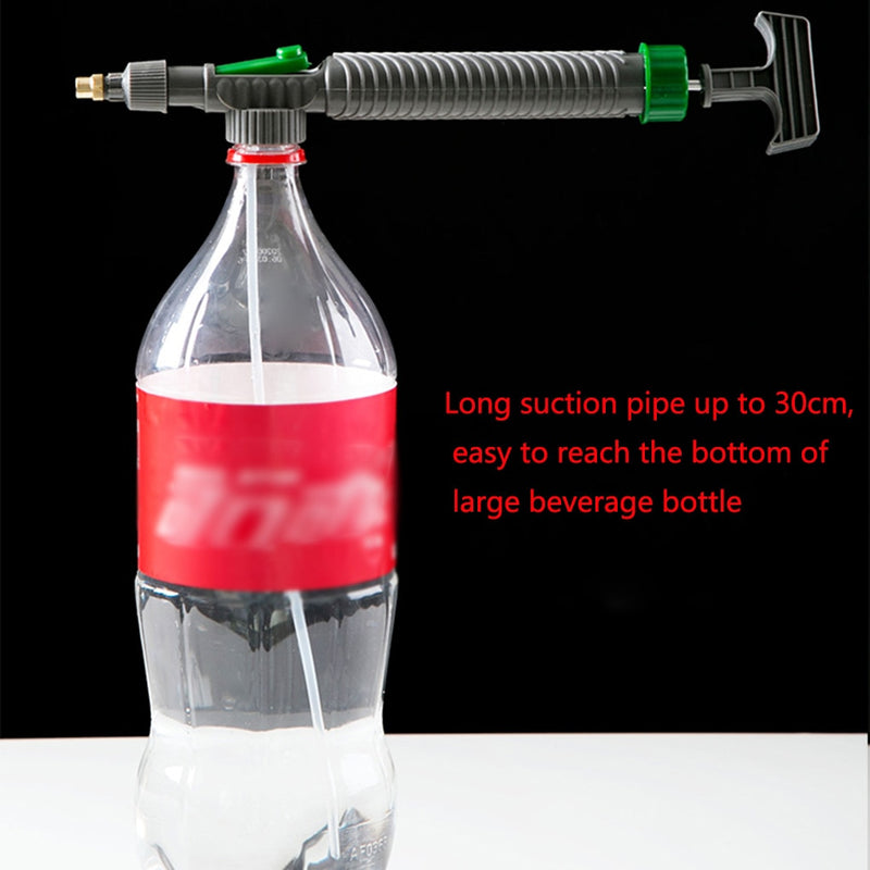 Pulverizador Manual de bomba de aire de alta presión botella de bebida ajustable boquilla de cabezal de pulverización herramienta de riego de jardín pulverizador herramientas de agricultura