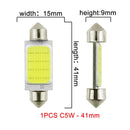 1x C10W C5W LED COB Girlande 31mm 36mm 39mm 41/42mm 12V Weiße Birnen für Autos Nummernschild Innenleseleuchte 6500K 12SMD