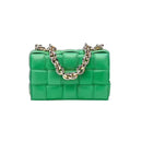 Frauen Umhängetasche Weave Flap Taschen für Frauen 2020 Qualität Leder dicke Kette Schulter Messenger Bags weibliche Handtasche und Geldbörse