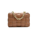 Frauen Umhängetasche Weave Flap Taschen für Frauen 2020 Qualität Leder dicke Kette Schulter Messenger Bags weibliche Handtasche und Geldbörse