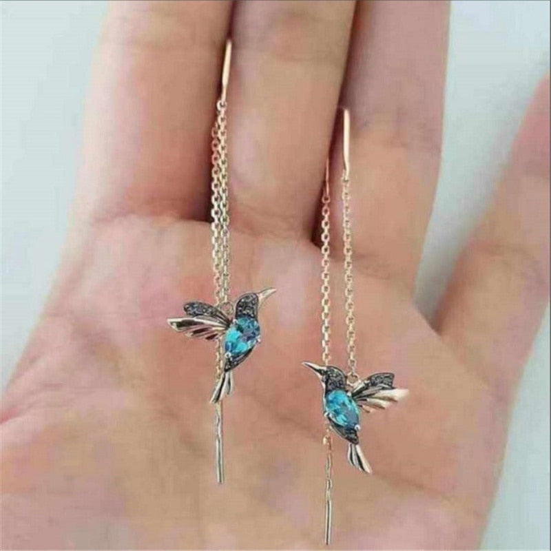 Neue Art und Weise kleiner Vogel-Tropfen-lange hängende Ohrringe für Frauen-elegantes Mädchen-Quasten-Ohrring-stilvolles Schmucksache-Persönlichkeits-Geschenk