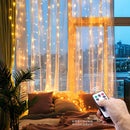 3M LED Weihnachtsfee Lichterketten Fernbedienung USB Neujahr Girlande Vorhang Lampe Urlaub Dekoration Für Zuhause Schlafzimmer Fenster