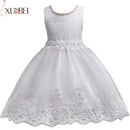 Reizende SpitzeAppliques wulstige Perlen-Blumen-Mädchen-Kleid-Kind-Abend-Kleider, die Erstkommunion-Kleidung vestido 1-10Years Wedding sind