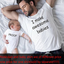 Geschenk für Ihn Geschenke für Papa Biggie und Smalls Shirt Vater Tochter Passende Shirts Vater und Sohn Lustige Print Shirts Familie Tops