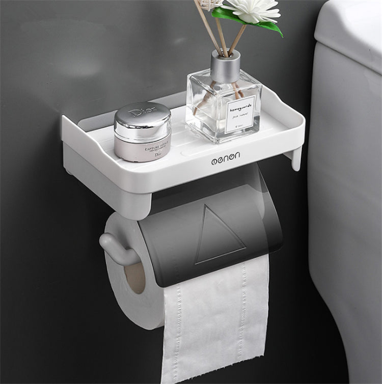 Wandhalterung Rollenpapier Lagerregal Multifunktions-Toilettenpapierhalter Rack Badezimmerregal Regale 3 Farben