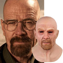 Máscara de látex de celebridad de película Breaking Bad Professor Mr. White disfraz realista accesorios de Cosplay de Halloween