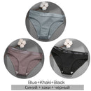 FINETOO 3 teile/satz frauen unterwäsche baumwolle panty sexy höschen weibliche unterhose einfarbig panty dessous frauen dessous m-2xl