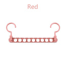 9-Loch Magic Kleiderbügel Multifunktions-Klappbügel Rotierender Kleiderbügel Kleiderschrank Trocknen von Kleidung Aufhänger Home Organizer