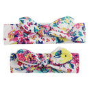 2 unids/set de diademas para mamá y bebé, turbante para madre y bebé, diadema con orejas de conejo para mamá e hija, accesorios para el cabello con estampado Floral para padres e hijos