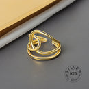925 Sterling Silber glatte Ringe für Frauen verweben Schmuck schöne Finger offene Ringe für Party Geburtstagsgeschenk