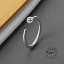 925 Sterling Silber glatte Ringe für Frauen verweben Schmuck schöne Finger offene Ringe für Party Geburtstagsgeschenk