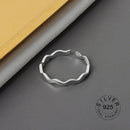 925 Sterling Silber glatte Ringe für Frauen verweben Schmuck schöne Finger offene Ringe für Party Geburtstagsgeschenk