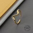 925 Sterling Silber glatte Ringe für Frauen verweben Schmuck schöne Finger offene Ringe für Party Geburtstagsgeschenk