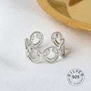 925 Sterling Silber glatte Ringe für Frauen verweben Schmuck schöne Finger offene Ringe für Party Geburtstagsgeschenk