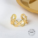 925 Sterling Silber glatte Ringe für Frauen verweben Schmuck schöne Finger offene Ringe für Party Geburtstagsgeschenk