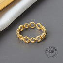 925 Sterling Silber glatte Ringe für Frauen verweben Schmuck schöne Finger offene Ringe für Party Geburtstagsgeschenk