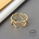 925 Sterling Silber glatte Ringe für Frauen verweben Schmuck schöne Finger offene Ringe für Party Geburtstagsgeschenk