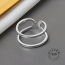 925 Sterling Silber glatte Ringe für Frauen verweben Schmuck schöne Finger offene Ringe für Party Geburtstagsgeschenk