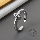 925 Sterling Silber glatte Ringe für Frauen verweben Schmuck schöne Finger offene Ringe für Party Geburtstagsgeschenk