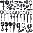 1 Paar Punk Schwarz Mehrere Stile Edelstahl / Titan Stahl Ohrstecker Für Männer und Frauen Gothic Street Pop Hip Hop Ohrschmuck