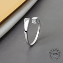 925 Sterling Silber offener Ring für Frauen INS Nische unregelmäßige Welle Sand Oberfläche breite Nudel Original Party Geburtstagsgeschenk