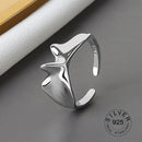 925 Sterling Silber offener Ring für Frauen INS Nische unregelmäßige Welle Sand Oberfläche breite Nudel Original Party Geburtstagsgeschenk