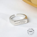 925 Sterling Silber offener Ring für Frauen INS Nische unregelmäßige Welle Sand Oberfläche breite Nudel Original Party Geburtstagsgeschenk