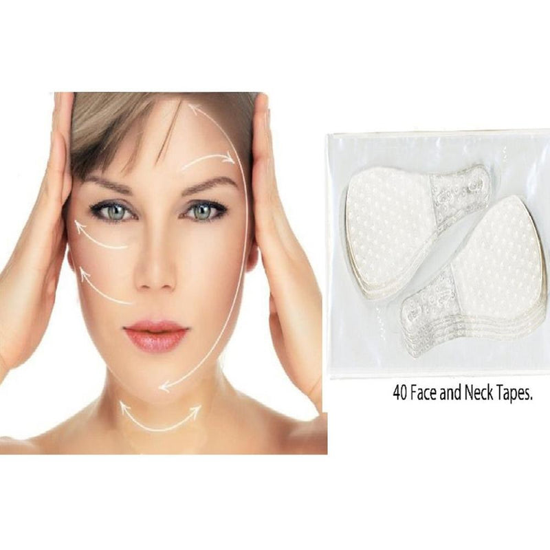 40 Unids / set Invisible Cara Fina Pegatinas Faciales Línea Facial Arrugas Piel Fácida Cinta de Estiramiento Facial en Forma de V para la Cara