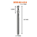 Kompressionsfräser Holzbearbeitung UNTEN Schneiden Sie zwei Flöten Spiralhartmetallfräser CNC-Fräser Holzschaftfräser Bits