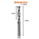 Kompressionsfräser Holzbearbeitung UNTEN Schneiden Sie zwei Flöten Spiralhartmetallfräser CNC-Fräser Holzschaftfräser Bits