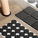 Alfombra autoadhesiva negra para patas de muebles, protectores de suelo antiarañazos, fundas para pies de mesa y sillas, gorros antideslizantes para patas de sillas y muebles