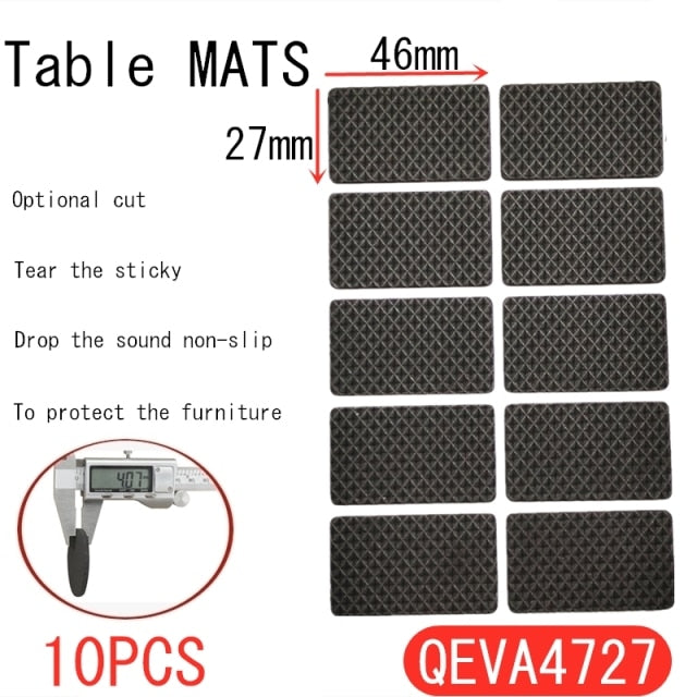 Alfombra autoadhesiva negra para patas de muebles, protectores de suelo antiarañazos, fundas para pies de mesa y sillas, gorros antideslizantes para patas de sillas y muebles