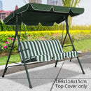 Grün/Beige Swing Top Cover Baldachin Ersatz Veranda Terrasse Outdoor Baldachin Schaukelstuhl Markise Schutz vor UV-Strahlen