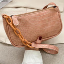 PUIMENTIUA, bolsos de mensajero Retro con patrón de cocodrilo para Mujer, bolsos de hombro informales con cremallera sólida para calle de cuero PU, Bolsa para Mujer