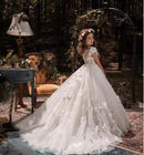 Blumenmädchenkleider Tüll 2021 Perlenstickerei Applizierte Festzugkleider Für Mädchen Erstkommunionkleider Kinder Ballkleider