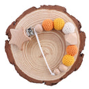 Cadena de chupete para bebé, Clip de madera de elefante, bolsa de cuentas geométricas de ganchillo, mordedor de madera, varilla pequeña, Clips para chupete de bebé, 1 ud.