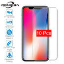 10 Stück gehärtetes Glas für iPhone 11 Pro Max 6 6s 7 8 Plus 5 5s SE 2020 Displayschutzfolie für iPhone 12 Pro X XS Max XR 4s