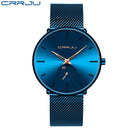CRRJU Fashion Herrenuhren Top-Marke Luxus Quarzuhr Herren Casual Slim Mesh Stahl Wasserdicht Sportuhr Relogio Masculino
