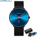 CRRJU Fashion Herrenuhren Top-Marke Luxus Quarzuhr Herren Casual Slim Mesh Stahl Wasserdicht Sportuhr Relogio Masculino