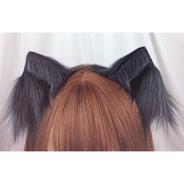 The Cat ears lolita animal ears hair band harajuku lovely cos lolita head trim clip kc express gothic ears
