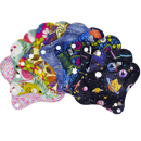 wiederverwendbare Stoffbinden für die Periode, rote Microfleece-Innenbinde mit Flügeln, Damenbinden für Tag und Nacht in 4 Größen