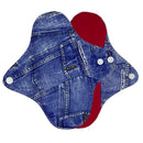 wiederverwendbare Stoffbinden für die Periode, rote Microfleece-Innenbinde mit Flügeln, Damenbinden für Tag und Nacht in 4 Größen